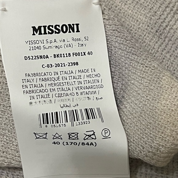 Missoni Sweater Wool Knit Long Sleeve Polo‎ Sz S IT 40 - Picture 9 of 10